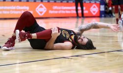 Cavs’ Ricky Rubio helped off court with scary knee injury