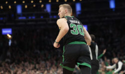 What can Sam Hauser do to get back in rhythm for the Boston Celtics?