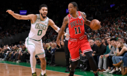 DeMar DeRozan injury update: Bulls star leaves game vs. Celtics with right quadricep strain