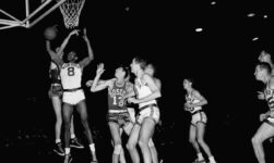 Larry Bird goes for 46; Kevin McHale gets 36; Bob Harris born